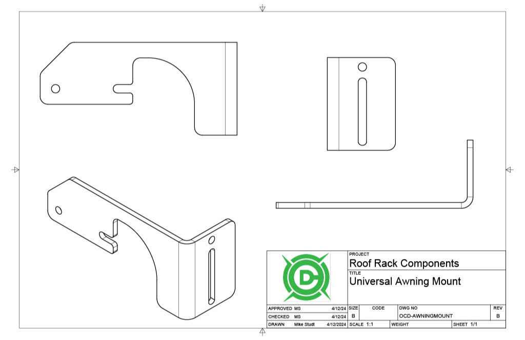 Roof Rack Awning Mount